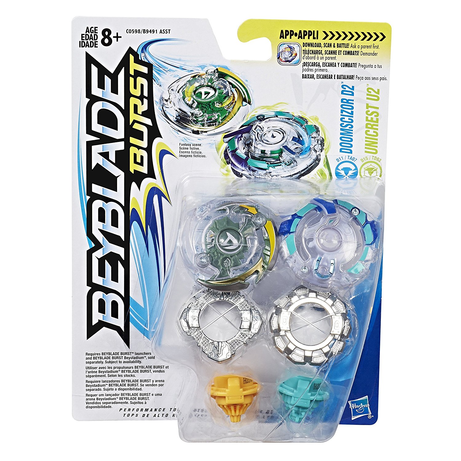 Волчки Бейблейд Думсизор и Юникрест (Beyblade Burst Dual Pack ...