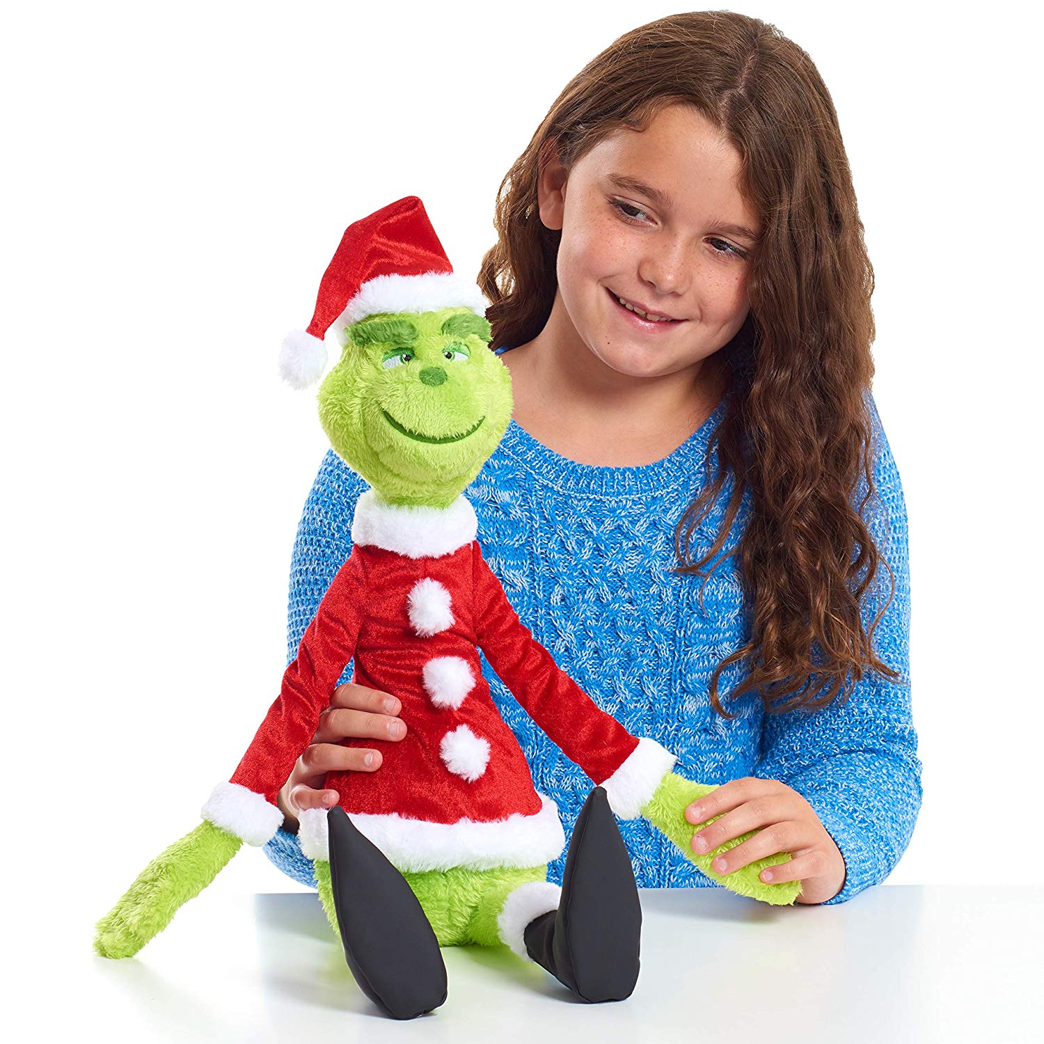 Мягкая игрушка Гринч (Grinch Plush Gift Set With Removable Santa Suit ...