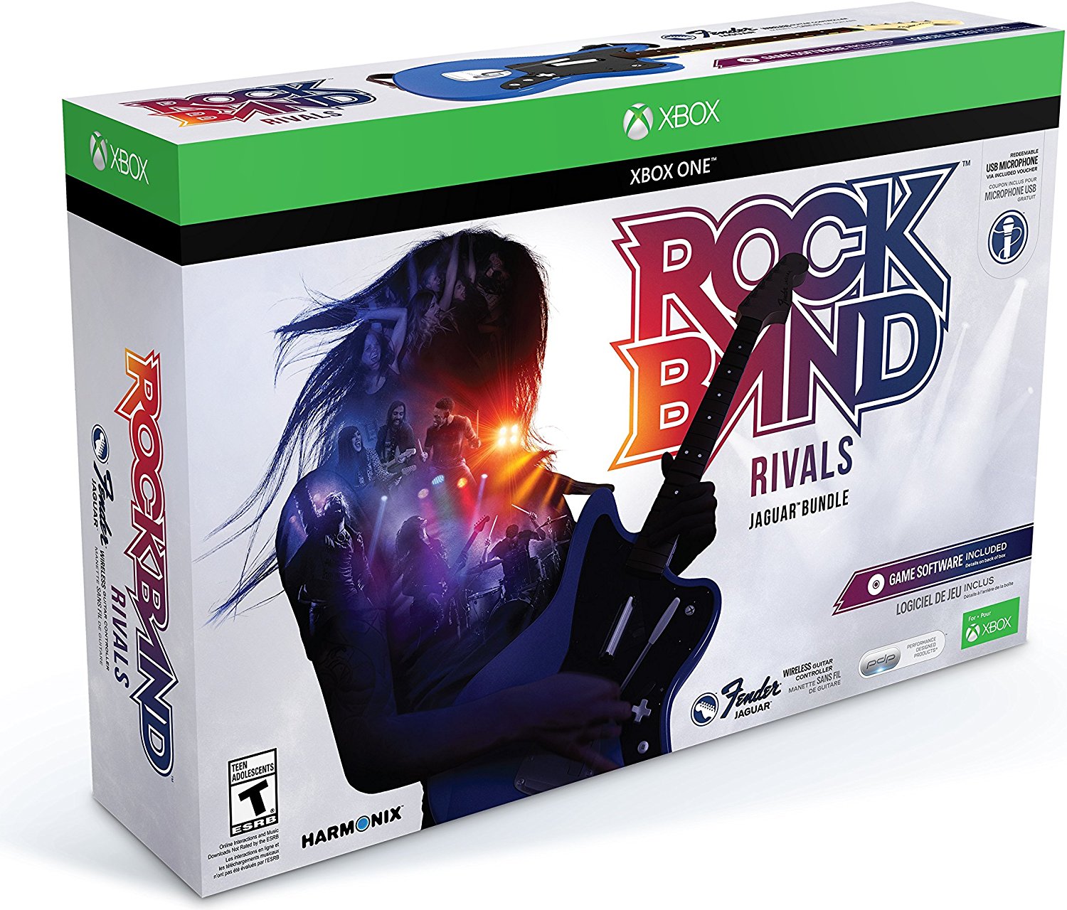 Купить Гитару Rock Band Rivals Wireless Fender Jaguar Bundle (Xbox One