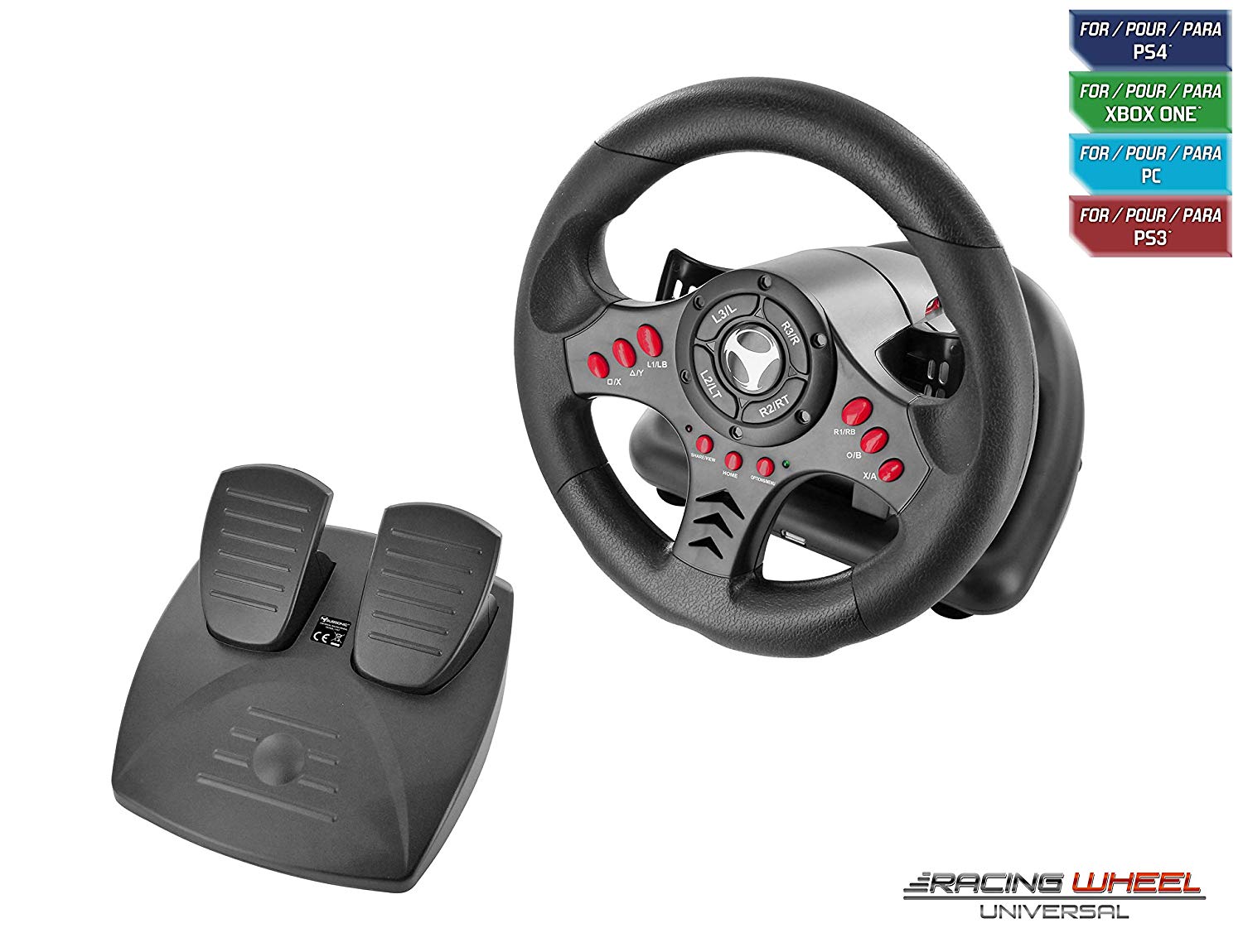 Руль Subsonic SA5426 Racing Wheel Universal with Pedals (Playstation 4, PS4 Slim, PS4 Pro, Xbox One, Xbox One S, PS3)
