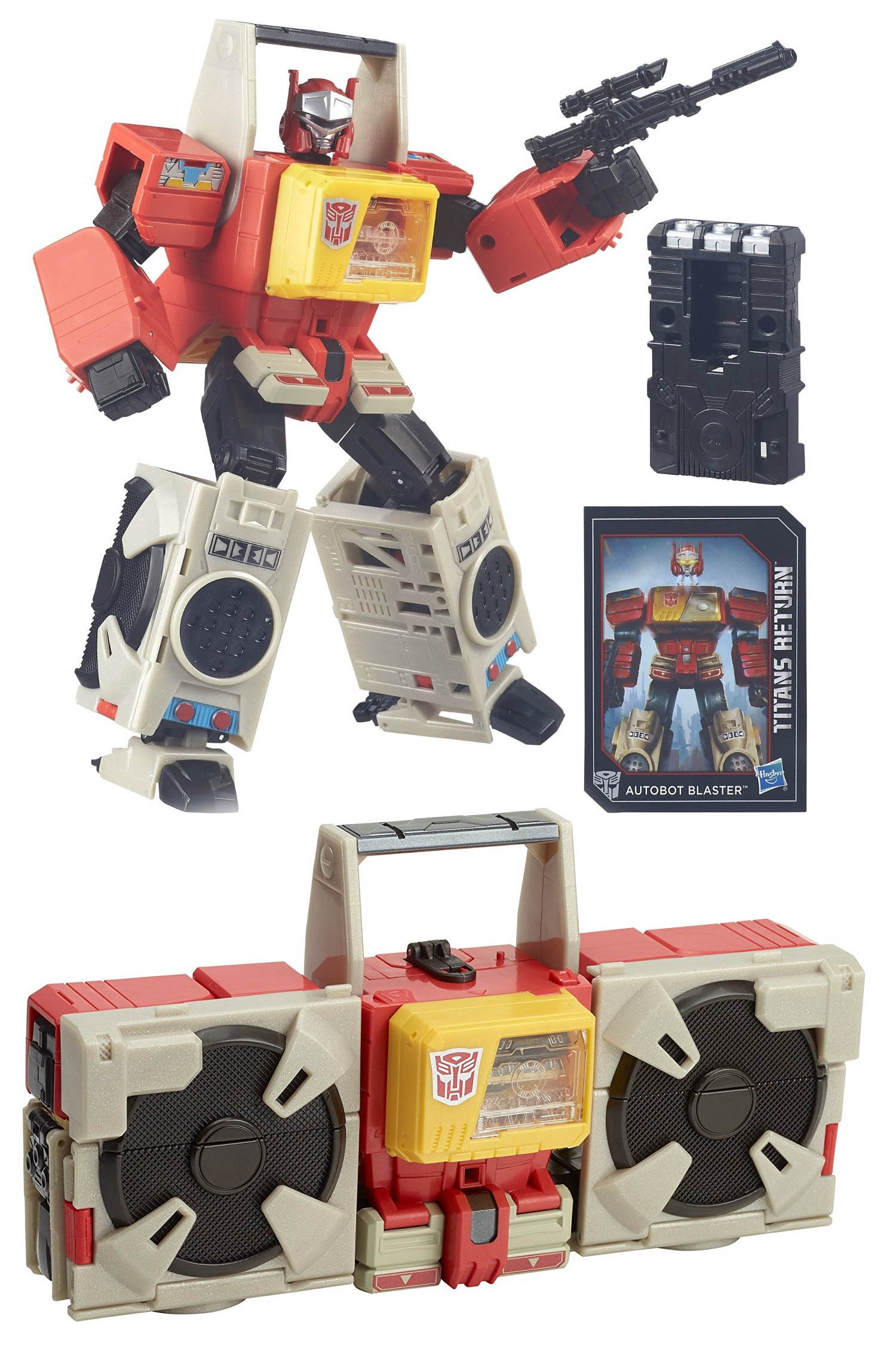 Transformers Generations Titans Return Leader Class Autobot Blaster and Twin Cast