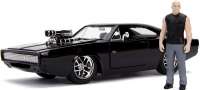 Форсаж - Дом и Додж Чарджер (Fast and Furious Dom and Dodge Charger Black Die-Cast Car with Die-Cast Figure)