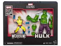 Фигурки Невероятный Халк: Россомаха и Халк (Marvel Comics 80th Anniversary Marvel Legends Hulk Vs. Wolverine Two-Pack)