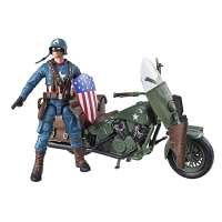 Фигурка Капитан Америка (Marvel Legends Series Captain America Collectible Action Figure with Motorcycle, Shield, Helmet Accessories)