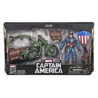 Фигурка Капитан Америка (Marvel Legends Series Captain America Collectible Action Figure with Motorcycle, Shield, Helmet Accessories)