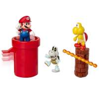 Фигурки Мир Нинтендо - Супер Марио Купа Трупа и Боунс (Nintendo Super Mario Dungeon Figure Multipack Diorama Set with Accessories)