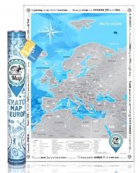 Скретч-карта Европы Discovery Map на английском языке