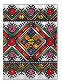 Бордюры и орнаменты для вышивания крестом в славянском стиле #3