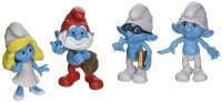 Фигурки Смурфики Смурфити, Растяпа, Умник, Папа Смурф (Smurfs Movie Clumsy, Smurfette, Papa & Brainy Collectibles Figure )