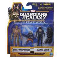 Marvel Guardians of The Galaxy Groot, Rocket Raccoon and Sakaaran Trooper Figure Pack #1