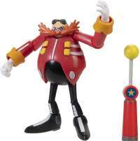 Фигурка Ёжик Соник - Доктор Эггман (Sonic The Hedgehog Collectible Eggman Bendable Flexible Action Figure with Bendable Limbs and Spinable Friend Disk Accessory)