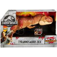 Игрушка динозавр Мир Юрского Периода 2: Тиранозавр с боевыми уронами (Jurassic World Battle Damage Roarin' Super Colossal Tyrannosaurus Rex)#box