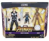 Фигурки Мстители: Война бесконечности - Тор, Ракета, Грут (Marvel Legends  Avengers Infinity War Thor, Rocket Raccoon, and Groot) box