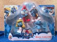 Смурфики Смурфити, Растяпа, Умник, Папа Смурф (Smurfs Movie Clumsy, Smurfette, Papa & Brainy Collectibles Figure ) box