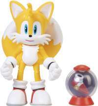 Фигурка Ёжик Соник - Тэйлз (Sonic The Hedgehog Collectible Tails Action Figure with Bendable Limbs and Spinable Friend Disk Accessory)