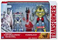 Transformers: Age of Extinction Voyager Grimlock & Deluxe Knight Optimus Prime #1