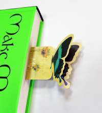 Закладка Бабочка Сине-Голубая Bookmark Butterfly Blue #10