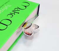 Закладка Бабочка Белая Bookmark Butterfly White #6