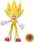 Фигурка Ёжик Соник - Супер Соник (Sonic The Hedgehog Collectible Super Sonic Bendable Flexible Action Figure with Bendable Limbs and Spinable Friend Disk Accessory)
